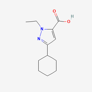 3-Cyclohexyl-1-ethyl-1H-pyrazole-5-carboxylic acid