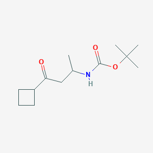 molecular formula C13H23NO3 B13163391 tert-Butyl N-(4-cyclobutyl-4-oxobutan-2-yl)carbamate 