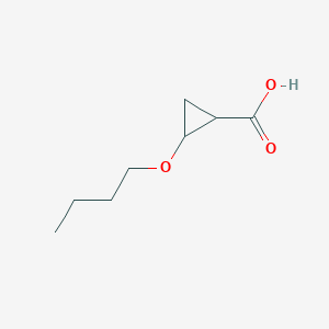 molecular formula C8H14O3 B13163411 2-Butoxycyclopropanecarboxylic acid 