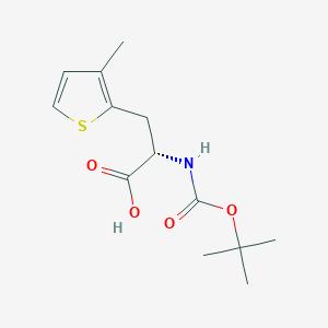 molecular formula C13H19NO4S B13163427 (2S)-2-{[(tert-butoxy)carbonyl]amino}-3-(3-methylthiophen-2-yl)propanoic acid 