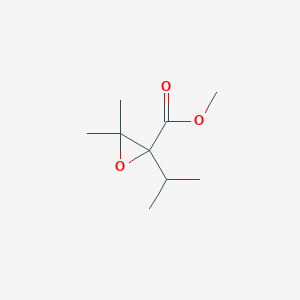 molecular formula C9H16O3 B13163444 Methyl 3,3-dimethyl-2-(propan-2-YL)oxirane-2-carboxylate 