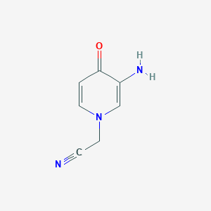 molecular formula C7H7N3O B13163447 2-(3-Amino-4-oxo-1,4-dihydropyridin-1-YL)acetonitrile 