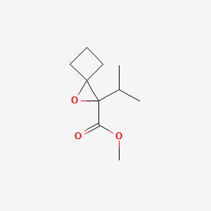 molecular formula C10H16O3 B13163472 Methyl 2-(propan-2-yl)-1-oxaspiro[2.3]hexane-2-carboxylate 