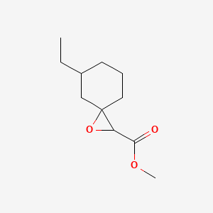 molecular formula C11H18O3 B13163479 Methyl 5-ethyl-1-oxaspiro[2.5]octane-2-carboxylate 