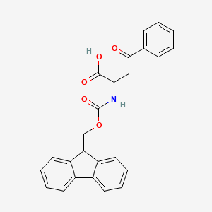 molecular formula C25H21NO5 B13163488 2-({[(9H-fluoren-9-yl)methoxy]carbonyl}amino)-4-oxo-4-phenylbutanoic acid 