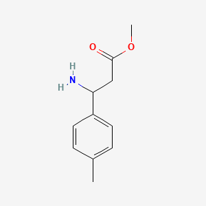 molecular formula C11H15NO2 B13163500 Methyl 3-amino-3-(4-methylphenyl)propanoate CAS No. 198959-38-5