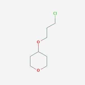 molecular formula C8H15ClO2 B13163507 4-(3-Chloropropoxy)oxane 