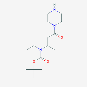 tert-butyl N-ethyl-N-[4-oxo-4-(piperazin-1-yl)butan-2-yl]carbamate