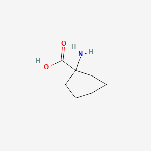 molecular formula C7H11NO2 B13163556 2-Aminobicyclo[3.1.0]hexane-2-carboxylic acid 