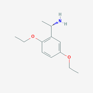 molecular formula C12H19NO2 B13163558 (1S)-1-(2,5-diethoxyphenyl)ethanamine 