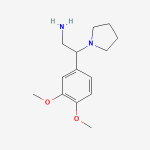 molecular formula C14H22N2O2 B1316356 2-(3,4-二甲氧基苯基)-2-吡咯烷-1-基乙胺 CAS No. 889939-58-6