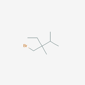 molecular formula C8H17Br B13163563 3-(Bromomethyl)-2,3-dimethylpentane 