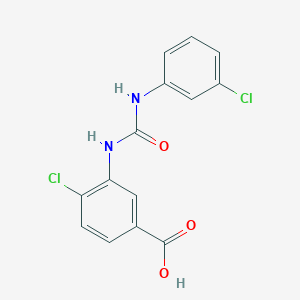 4-Chloro-3-({[(3-chlorophenyl)amino]carbonyl}amino)benzoic acid