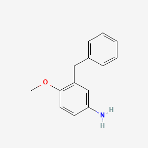 molecular formula C14H15NO B13163577 3-Benzyl-4-methoxyaniline 