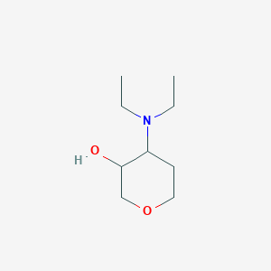 molecular formula C9H19NO2 B13163578 4-(Diethylamino)oxan-3-ol 