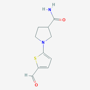 1-(5-Formylthiophen-2-yl)pyrrolidine-3-carboxamide