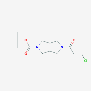 tert-Butyl 5-(3-chloropropanoyl)-3a,6a-dimethyl-octahydropyrrolo[3,4-c]pyrrole-2-carboxylate