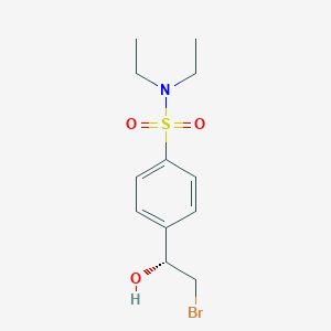 4-[(1R)-2-Bromo-1-hydroxyethyl]-N,N-diethylbenzene-1-sulfonamide