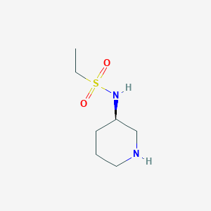 molecular formula C7H16N2O2S B13163627 N-[(3R)-Piperidin-3-yl]ethane-1-sulfonamide 