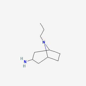 molecular formula C10H20N2 B13163642 8-Propyl-8-azabicyclo[3.2.1]octan-3-amine 