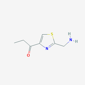 1-[2-(Aminomethyl)-1,3-thiazol-4-yl]propan-1-one