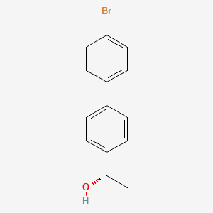 molecular formula C14H13BrO B13163652 (1S)-1-(4'-bromo-1,1'-biphenyl-4-yl)ethanol 