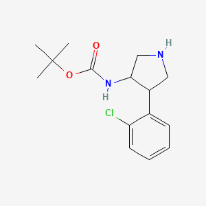 tert-butyl N-[4-(2-chlorophenyl)pyrrolidin-3-yl]carbamate