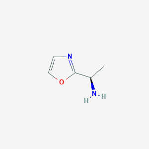 molecular formula C5H8N2O B13163677 (1R)-1-(1,3-oxazol-2-yl)ethan-1-amine 