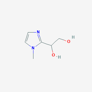 molecular formula C6H10N2O2 B13163686 1-(1-Methyl-1H-imidazol-2-yl)ethane-1,2-diol 