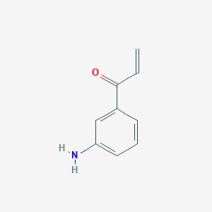 molecular formula C9H9NO B13163711 1-(3-Aminophenyl)prop-2-en-1-one 