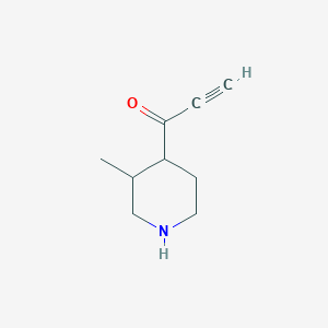 molecular formula C9H13NO B13163721 1-(3-Methylpiperidin-4-yl)prop-2-yn-1-one 