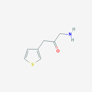 molecular formula C7H9NOS B13163724 1-Amino-3-(thiophen-3-yl)propan-2-one 