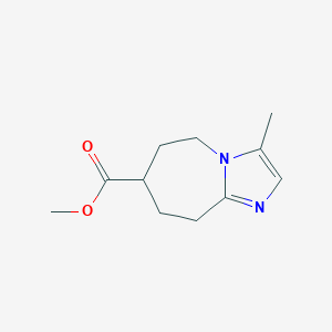 molecular formula C11H16N2O2 B13163747 Methyl 3-methyl-5H,6H,7H,8H,9H-imidazo[1,2-a]azepine-7-carboxylate 