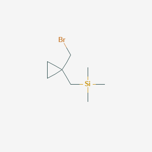 molecular formula C8H17BrSi B13163749 {[1-(Bromomethyl)cyclopropyl]methyl}trimethylsilane 