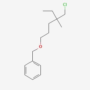 ({[4-(Chloromethyl)-4-methylhexyl]oxy}methyl)benzene