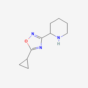 2-(5-Cyclopropyl-1,2,4-oxadiazol-3-yl)piperidine