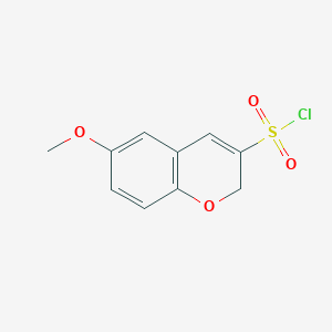 molecular formula C10H9ClO4S B13163833 6-methoxy-2H-chromene-3-sulfonyl chloride 