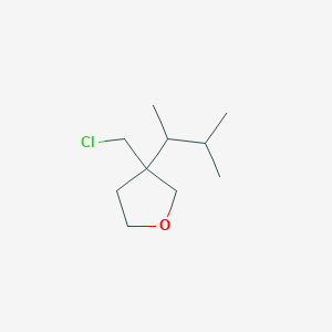 molecular formula C10H19ClO B13163838 3-(Chloromethyl)-3-(3-methylbutan-2-yl)oxolane 