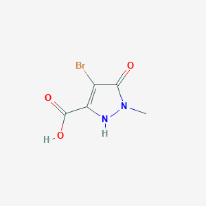 molecular formula C5H5BrN2O3 B13163860 4-Bromo-5-hydroxy-1-methyl-1H-pyrazole-3-carboxylic acid 