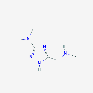 molecular formula C6H13N5 B13163895 N,N-dimethyl-5-[(methylamino)methyl]-1H-1,2,4-triazol-3-amine 