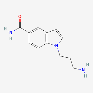 molecular formula C12H15N3O B13163908 1-(3-aminopropyl)-1H-indole-5-carboxamide 