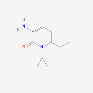 molecular formula C10H14N2O B13163911 3-Amino-1-cyclopropyl-6-ethyl-1,2-dihydropyridin-2-one 