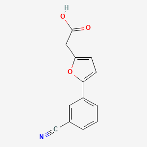 molecular formula C13H9NO3 B13163944 2-[5-(3-Cyanophenyl)furan-2-yl]acetic acid 