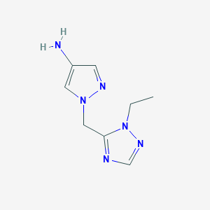 1-[(1-ethyl-1H-1,2,4-triazol-5-yl)methyl]-1H-pyrazol-4-amine