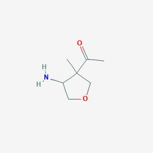 1-(4-Amino-3-methyloxolan-3-yl)ethan-1-one