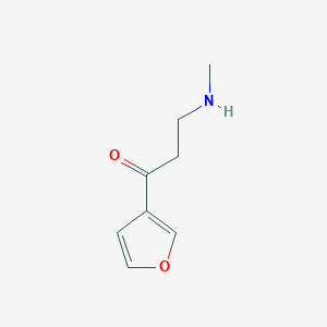 molecular formula C8H11NO2 B13163957 1-(Furan-3-yl)-3-(methylamino)propan-1-one 