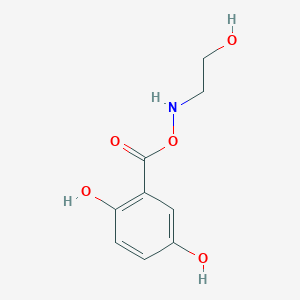 2-((((2-Hydroxyethyl)amino)oxy)carbonyl)benzene-1,4-diol