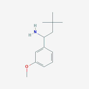 molecular formula C13H21NO B13163994 1-(3-Methoxyphenyl)-3,3-dimethylbutan-1-amine 