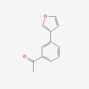 molecular formula C12H10O2 B13164007 1-[3-(Furan-3-yl)phenyl]ethan-1-one 