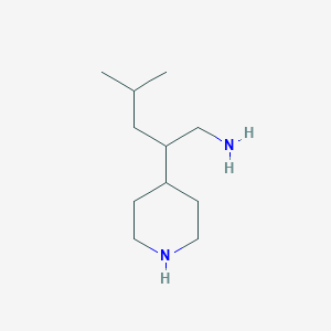 4-Methyl-2-(piperidin-4-yl)pentan-1-amine